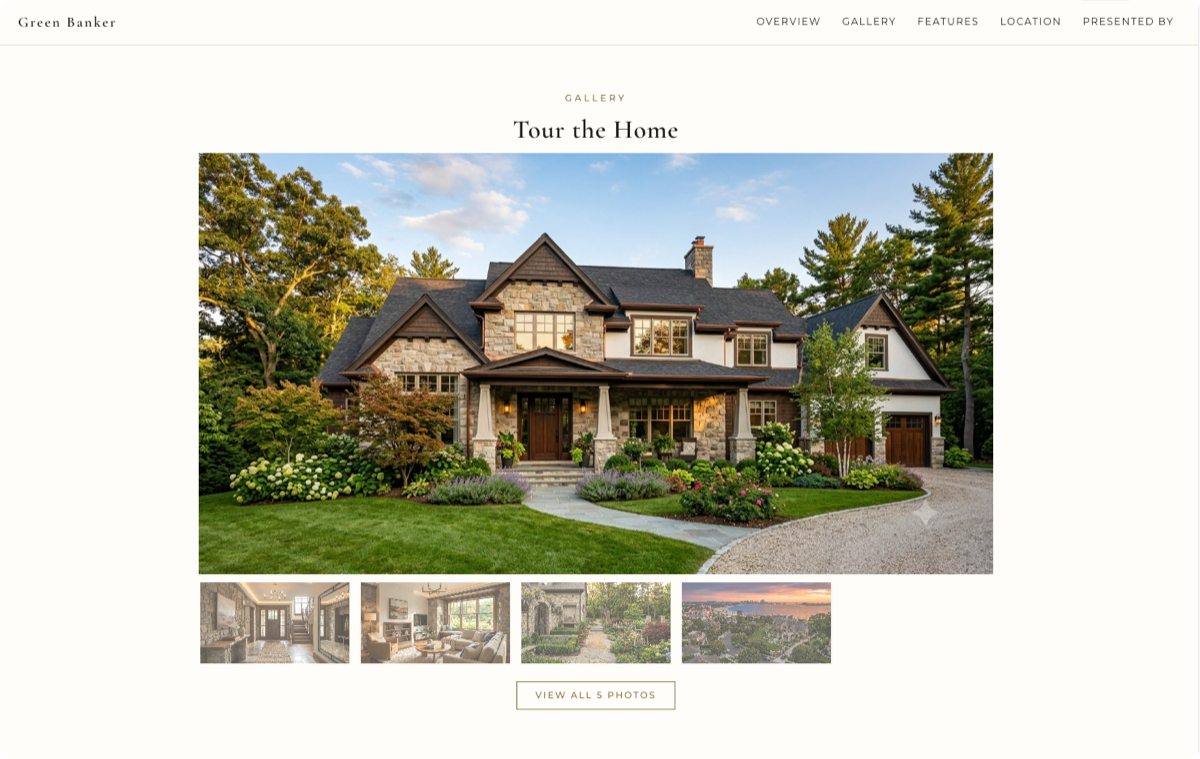 Single-property website gallery page